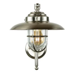 Lido Wandleuchte aus Messing IP43 Maritim in Nickel* Rustikale Lampen|Metall Lampen