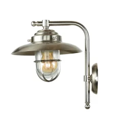 Lido Wandleuchte aus Messing IP43 Maritim in Nickel* Rustikale Lampen|Metall Lampen