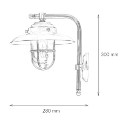 Lido Wandleuchte aus Messing IP43 Maritim in Nickel* Rustikale Lampen|Metall Lampen