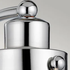 Discount Elstead Wandleuchte Bad H: 22,1 cm IP44 E27 Chrom aus Metall Regenglas