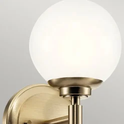 Elstead Wandleuchte Bad Kugelschirm H: 34,8 cm mit LED G9 3000K* Wandleuchten|Metall Lampen