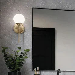 Elstead Wandleuchte Bad Kugelschirm H: 34,8 cm mit LED G9 3000K* Wandleuchten|Metall Lampen