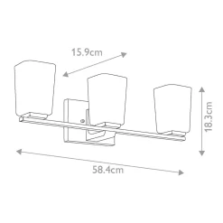 Elstead Wandleuchte Bad LED G9 IP44 3000 K Glas Metall B: 58,4 cm* Wandleuchten|Badezimmer Lampe