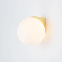 Outlet Nowodvorski Wandleuchte Badezimmer in Messing Weiß IP44 G9 Glas Metall