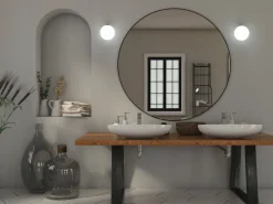 Outlet Nowodvorski Wandleuchte Badezimmer in Messing Weiß IP44 G9 Glas Metall