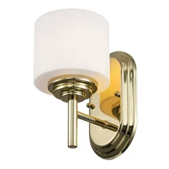 Hot Elstead Wandleuchte Badezimmer LED G9 IP44 H: 21,6 cm Messing Weiß