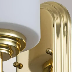 Hot Elstead Wandleuchte Badezimmer LED G9 IP44 H: 21,6 cm Messing Weiß