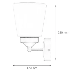 Nowodvorski Wandleuchte Badezimmer Weiß Schwarz Metall IP44* Glaslampen|Feuchtraumleuchten