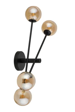 Sigma Wandleuchte Bernstein Glas Kugeln 4-flammig B:78 cm* Wandleuchten|Küchenlampen