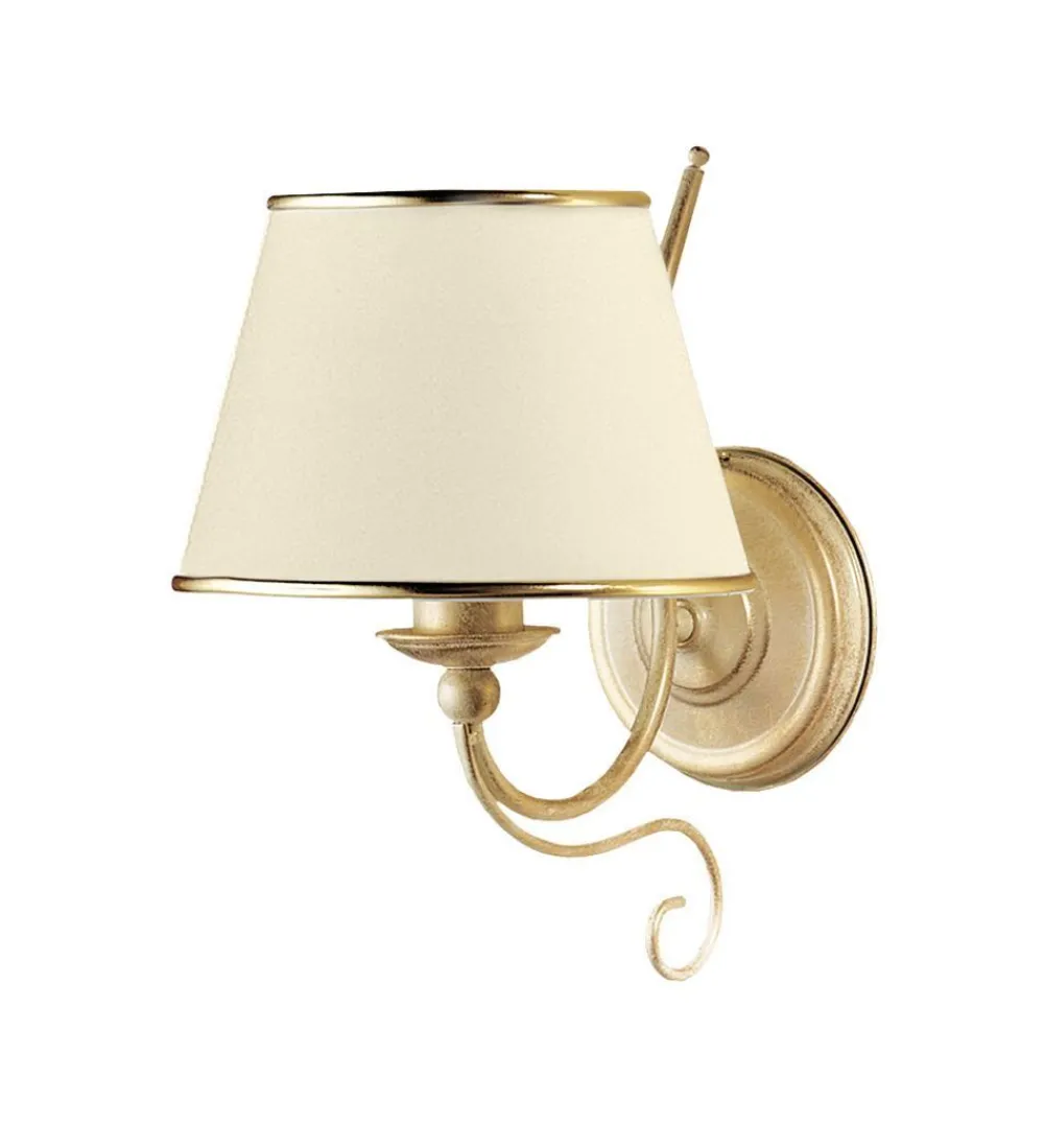 Jupiter Wandleuchte BERTHA Shabby Gold Weiß Bett Lampe E27* Wandleuchten|Shabby Chic Lampen