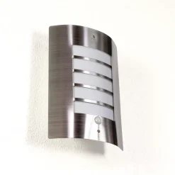 Easylight Wandleuchte Bewegungsmelder Edelstahl IP44 wetterfest* Metall Lampen|Moderne Lampen