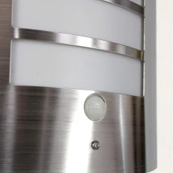 Easylight Wandleuchte Bewegungsmelder Edelstahl IP44 wetterfest* Metall Lampen|Moderne Lampen