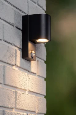 Online Wandleuchte Bewegungsmelder Aluminium Schwarz IP65 GU10