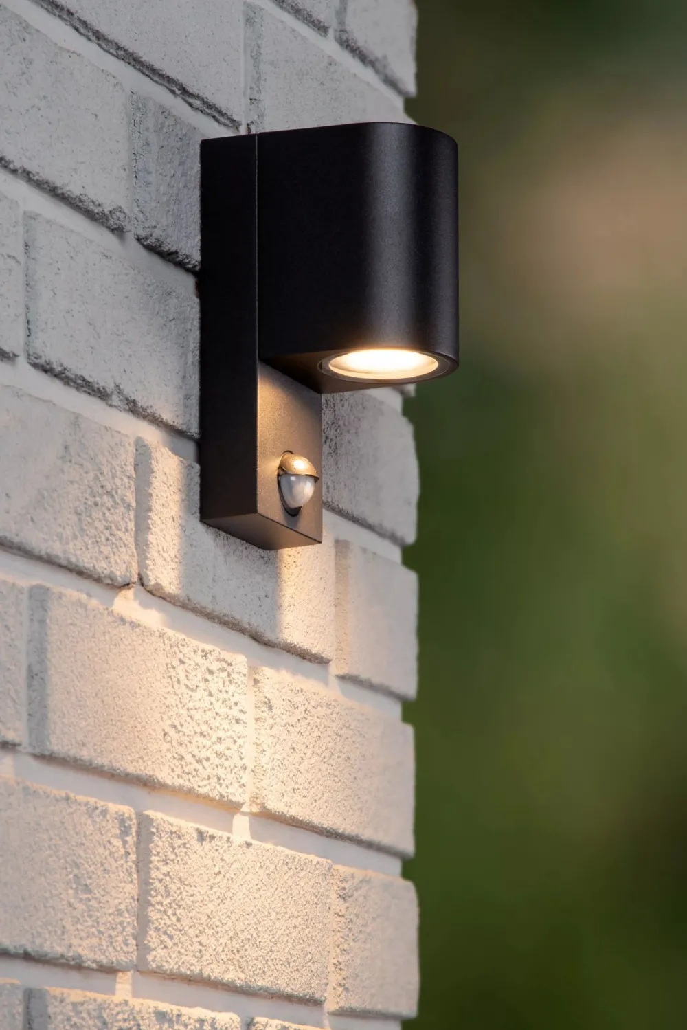 Online Wandleuchte Bewegungsmelder Aluminium Schwarz IP65 GU10