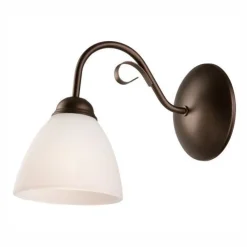 Lamkur Wandleuchte Braun Glas Metall Rustikal LIRLIN* Wandleuchten|Küchenlampen