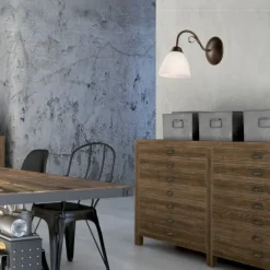 Lamkur Wandleuchte Braun Glas Metall Rustikal LIRLIN* Wandleuchten|Küchenlampen