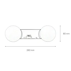 Easylight Wandleuchte BRAZOS in Chrom 2-flmg* Wandleuchten|Flurlampen