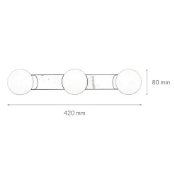 Hot Easylight Wandleuchte BRAZOS in Chrom 3-flmg