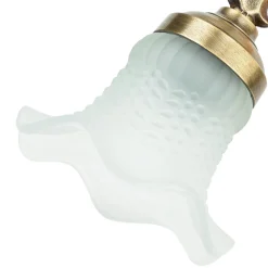 Giovanni Battista Wandleuchte Bronze hell E14 Echt-Messing Glas* Wandleuchten|Esszimmer Lampen