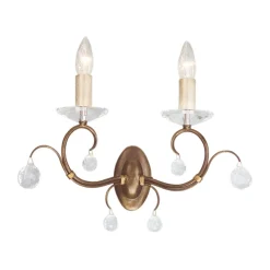 Elstead Wandleuchte CANDELA 11 Bronze Wohnzimmer Lampe* Designerlampen|Kristalllampen