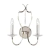 Elstead Wandleuchte CANDELA 12 Echt-Messing Nickel Lampe