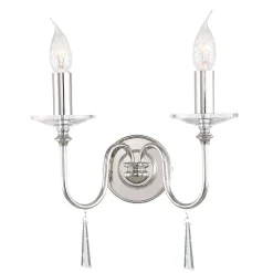 Discount Elstead Wandleuchte CANDELA 6 in Nickel 2-flmg Wand Lampe