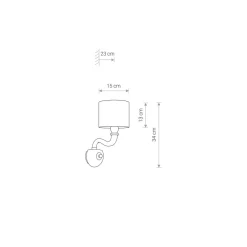 Nowodvorski Wandleuchte Chrom Weiß E14 Stoff Metall Klassisch* Wandleuchten|Schlafzimmer Lampen