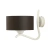 Outlet Jupiter Wandleuchte DAGNO Braun Weiß Lampe Bett Flur 1xE27