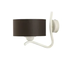 Outlet Jupiter Wandleuchte DAGNO Braun Weiß Lampe Bett Flur 1xE27
