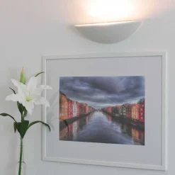 Best Searchlight Wandleuchte E27 AUB in Weiß