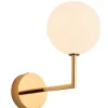 Jupiter Wandleuchte Echt-Messing Glas G9 T:27,5 cm in Gold* Wandleuchten|Schlafzimmer Lampen