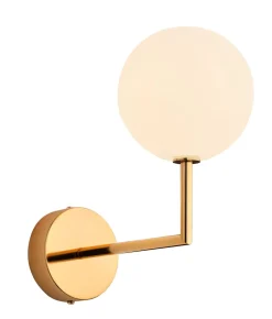Jupiter Wandleuchte Echt-Messing Glas G9 T:27,5 cm in Gold* Wandleuchten|Schlafzimmer Lampen
