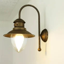 Giovanni Battista Wandleuchte Echt-Messing in Bronze Antik Al Mare* Wandleuchten|Esszimmer Lampen