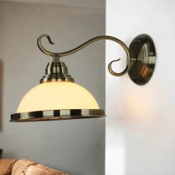 Easylight Wandleuchte ELISETT mit Glasschirm Antik* Wandleuchten|Küchenlampen