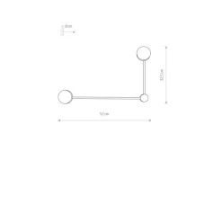 Hot Nowodvorski Wandleuchte 2-flammig GX53 Schwarz Metall Modern indirekt