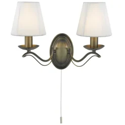 Outlet Searchlight Wandleuchte 2-flmg. im Jugendstil messingfarben