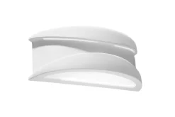 Sollux Wandleuchte Gips bemalbar Weiß Lichtmuster