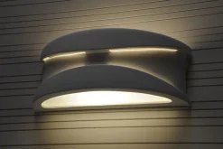 Sollux Wandleuchte Gips bemalbar Weiß Lichtmuster