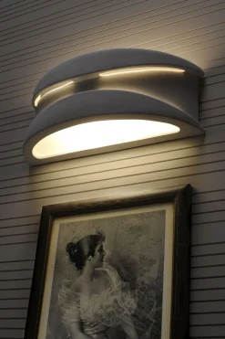 Sollux Wandleuchte Gips bemalbar Weiß Lichtmuster