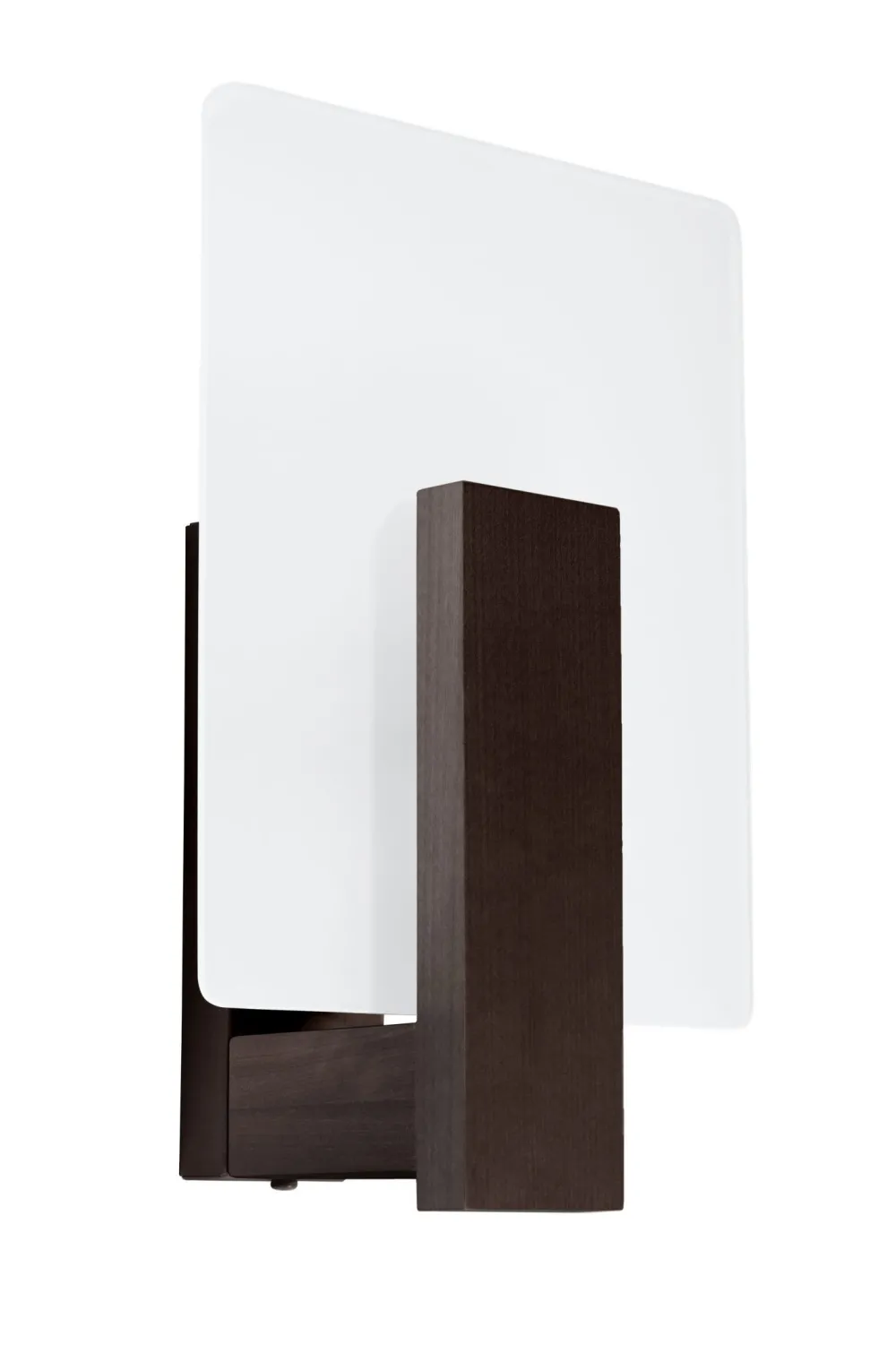 Sollux Wandleuchte Glas Holz blendarm E14 Weiß Wenge wohnlich* Glaslampen|Holzlampen