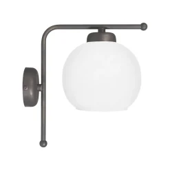 Giovanni Battista Wandleuchte Glas Messing H: 25 cm in Bronze Weiß E27* Wandleuchten|Badezimmer Lampe