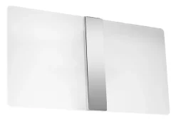 Sollux Wandleuchte Glas Metall 35 cm breit Weiß Chrom 2x G9* Wohnzimmerlampen|Glaslampen