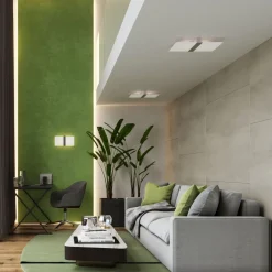 Sollux Wandleuchte Glas Metall 35 cm breit Weiß Chrom 2x G9* Wohnzimmerlampen|Glaslampen