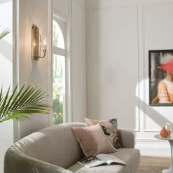 Elstead Wandleuchte Glas Metall E14 35,5 cm hoch Jugendstil* Wandleuchten|Metall Lampen