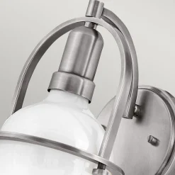 Online Elstead Wandleuchte Glas Metall E27 H: 23,3 cm Kugel Schirm