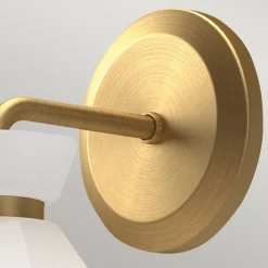 Elstead Wandleuchte Glas Metall H: 22,2 cm in Gold Weiß Retro* Wandleuchten|Küchenlampen