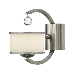 Elstead Wandleuchte Glas Metall in Weiß Nickel Flur Treppe* Wandleuchten|Moderne Lampen