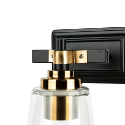 Easylight Wandleuchte Glas Metall in Schwarz Messing Industrial* Glaslampen|Industrie Lampen