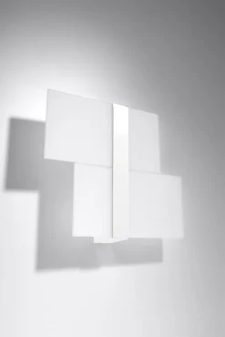 Sollux Wandleuchte Glas Metall Weiß 2x G9 blendarm dekorativ* Wandleuchten|Flurlampen