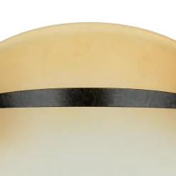 Hot Elstead Wandleuchte Glas Schirm Orange Bronze Rustikal innen